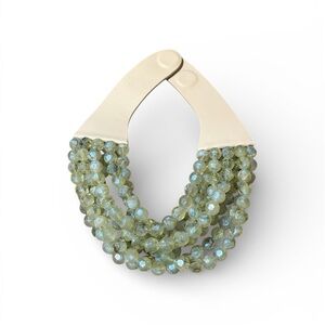 Fairchild Baldwin Light Green Beaded Necklace